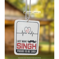 Last Name Singh Car Hanging