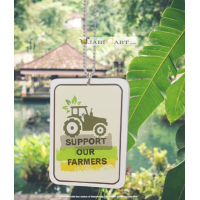 Support Our Farmers Car Hanging