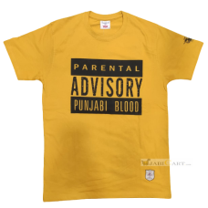 Parental Advisory Punjabi Blood T-Shirt (Mustard)