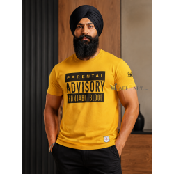 Parental Advisory Punjabi Blood T-Shirt (Mustard)