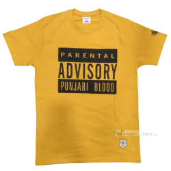 Parental Advisory Punjabi Blood T-Shirt (Mustard)