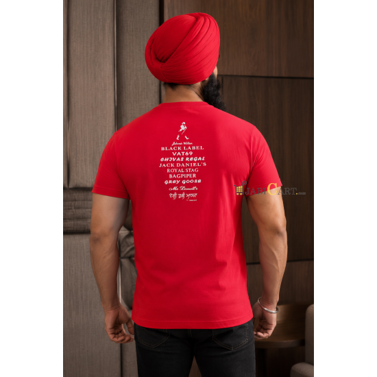 Jatt Risky T-Shirt (Red)