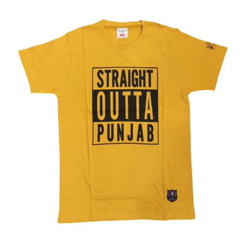 Straight Outta Punjab T-Shirt (Yellow)