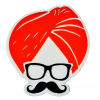 Sardaar Ji Plastic Sticker (Colored)