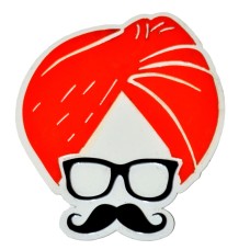 Sardaar Ji Plastic Sticker (Colored)