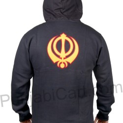 SINGH Khanda Zipper Sweatshirt (Black)