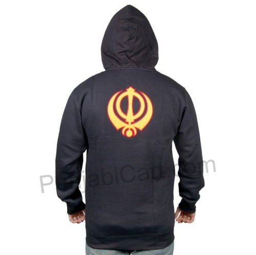 SINGH Khanda Zipper Sweatshirt (Black)