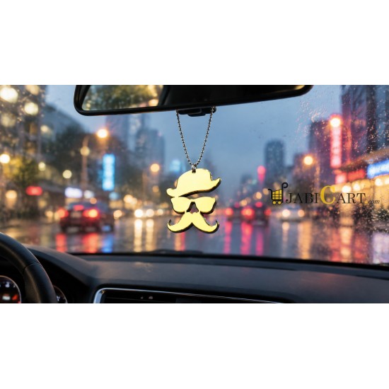 Hat Goggles and Muchh Car Hanging (Golden)
