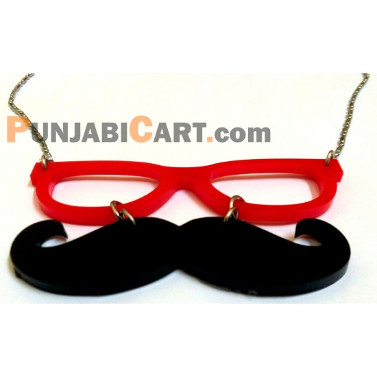 Goggles and Muchh Car Hanging (Red and Black)