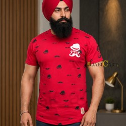 Hat Goggles and Muchh T-Shirt (Red)