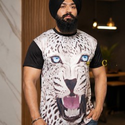 Lion Printed T-Shirt (Black)