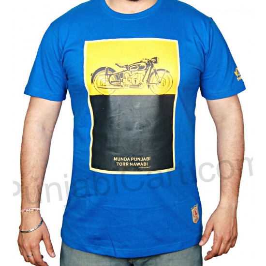 Munda Punjabi Torr Nawabi T-Shirt (Royal Blue)