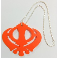 Khanda Car Hanging (Kesri)