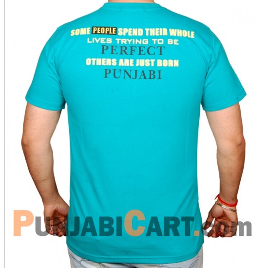 Pure Punjabi Muchh T-Shirt (Teal/Turquoise)