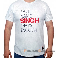 Last Name SINGH T-Shirt Light (Grey)