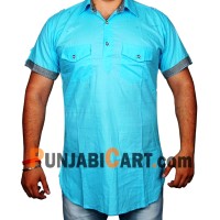 Men's Short Kurta (Ferozi)