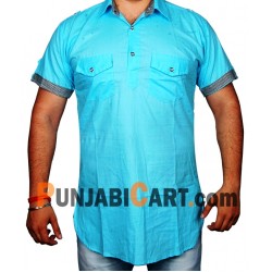 Men's Short Kurta (Ferozi)