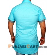 Men's Short Kurta (Ferozi)