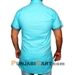 Men's Short Kurta (Ferozi)