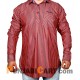 Men's Short Kurta - Striped (Orange)