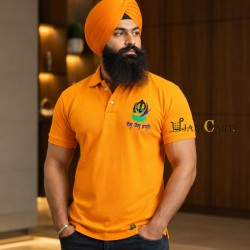 Deg Teg Fateh Polo T-Shirt (Deep Orange)