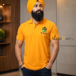 Deg Teg Fateh Polo T-Shirt (Deep Orange)