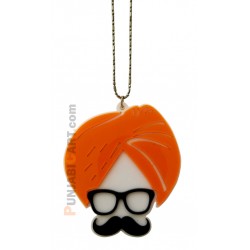 Sardaar Ji Muchh Car Hanging (Orange)