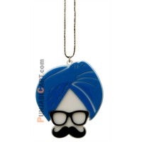 Sardaar Ji Muchh Car Hanging (Blue)