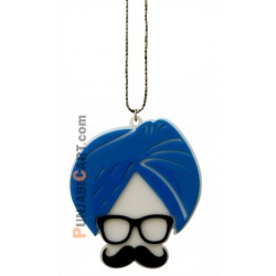 Sardaar Ji Muchh Car Hanging (Blue)