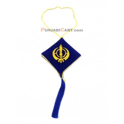 Khanda Blue Cushion Car Hanging