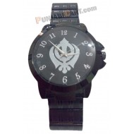 Khanda Wrist Watch (Black)