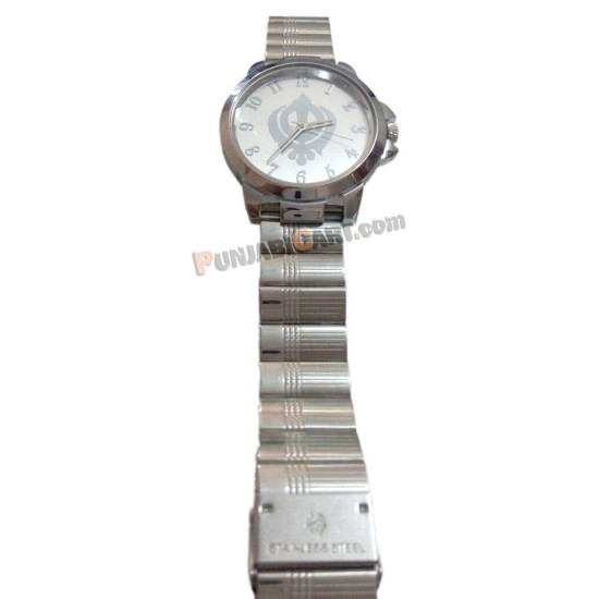 Khanda Wrist Watch (Silver)