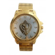 Khanda Wrist Watch (Golden)