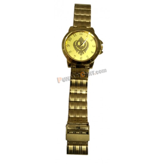 Khanda Wrist Watch (Golden)