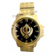 Khanda Wrist Watch (Golden)