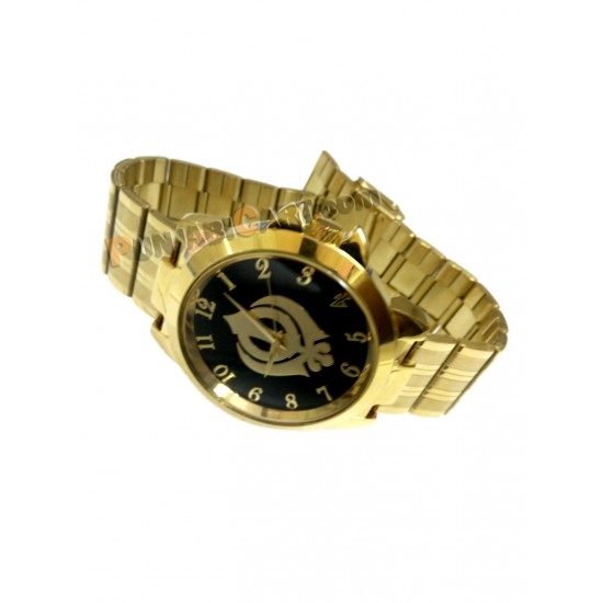 Khanda Wrist Watch (Golden)