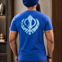 Sikh Khanda T-Shirt (Royal Blue)