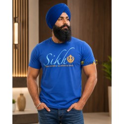 Sikh Khanda T-Shirt (Royal Blue)