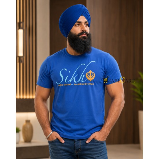 Sikh Khanda T-Shirt (Royal Blue)