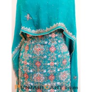 Punjabi Heavy Embroidered Suit In PURE - Morpankhiya