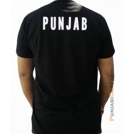 Straight Outta Punjab T-Shirt (Black)