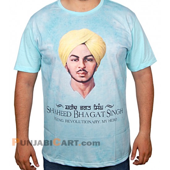 Bhagat Singh - My Hero T-Shirt (Light Blue)