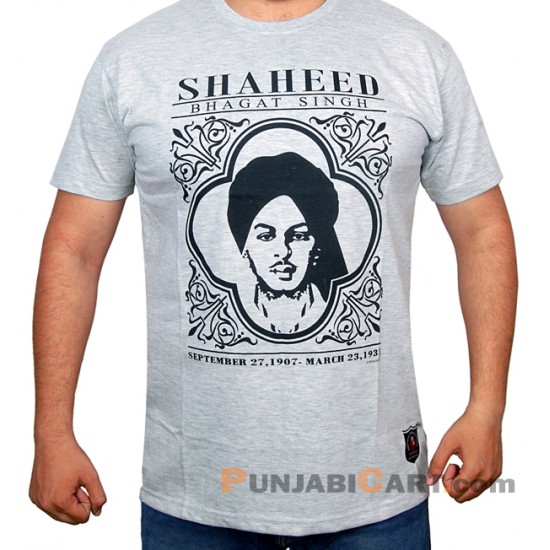 Shaheed Bhagat Singh T-Shirt (Grey)