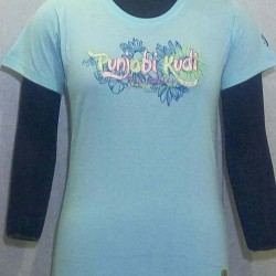 Punjabi Kudi T-Shirt (Sky Blue)