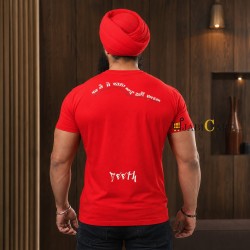 PAKKE DHEETH - PUNJABI T-Shirt (RED)