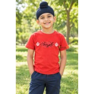 Singh Khanda Kids T-Shirt (Red)