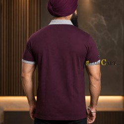 EK ONKAR Polo T-Shirt (Burgundy)