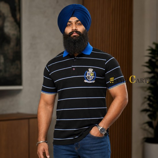 Khalsa Stripes T-Shirt (Black)