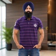Khanda Stripes T-Shirt (Burgundy)