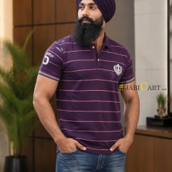 Khanda Stripes T-Shirt (Burgundy)